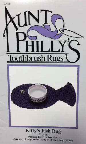 Aunt Philly's Toothbrush Kitty's Fish Rug