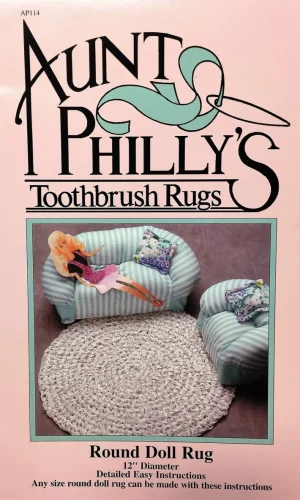 Aunt Philly's Toothbrush Round Doll Rug