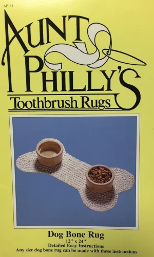 Aunt Philly's Toothbrush Dog Bone Rug
